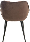 2er Set Elegante Samtstühle Luxuriöses Design Stabiles Metallgestell