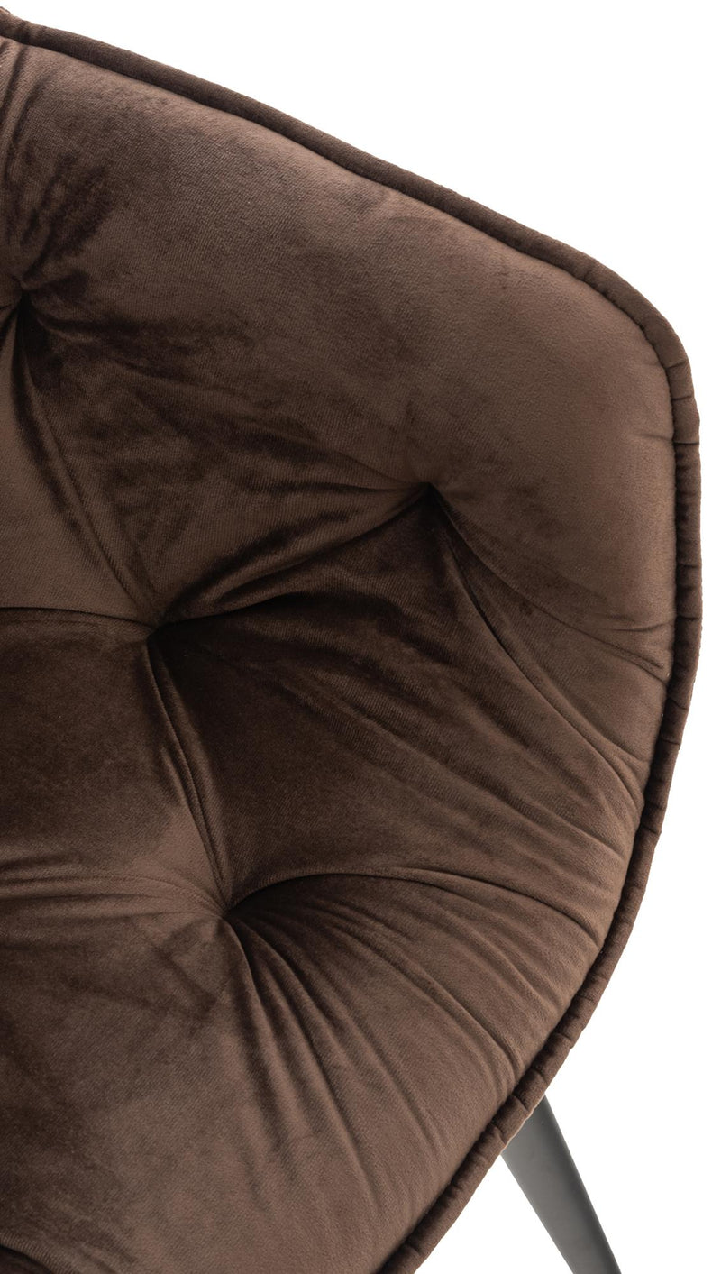 2er Set Elegante Samtstühle Luxuriöses Design Stabiles Metallgestell