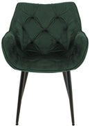 2er Set Elegante Samtstühle Luxuriöses Design Stabiles Metallgestell