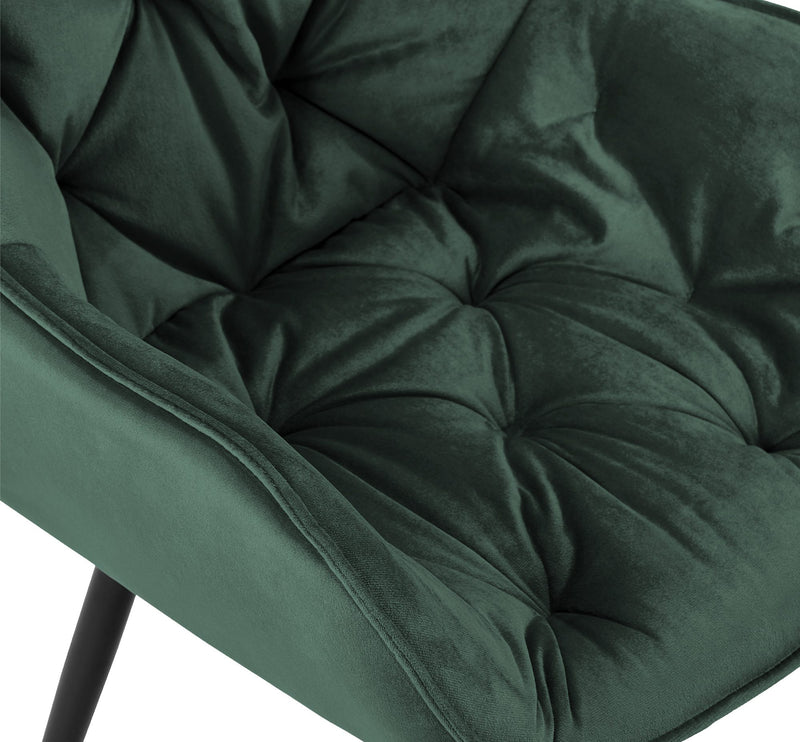 2er Set Elegante Samtstühle Luxuriöses Design Stabiles Metallgestell