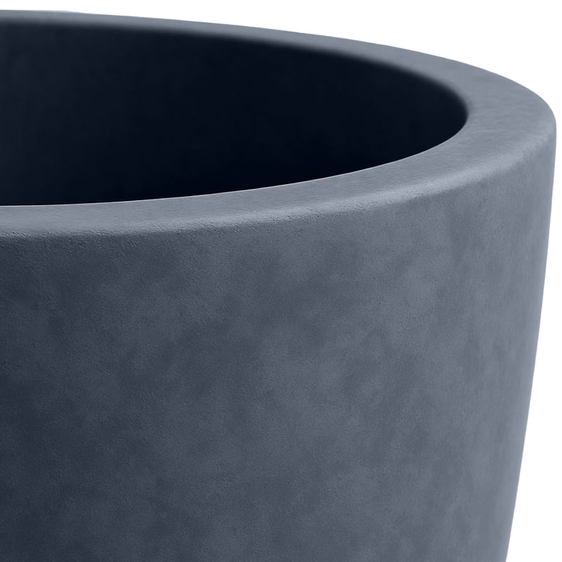 Pflanzkübel 2er Set Fiberclay - Wetterfest für Innen & Außen mit Ablauflöchern