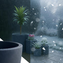 Pflanzkübel mit Ablauflöchern und Stellkanten Fiberclay Material 4er Set