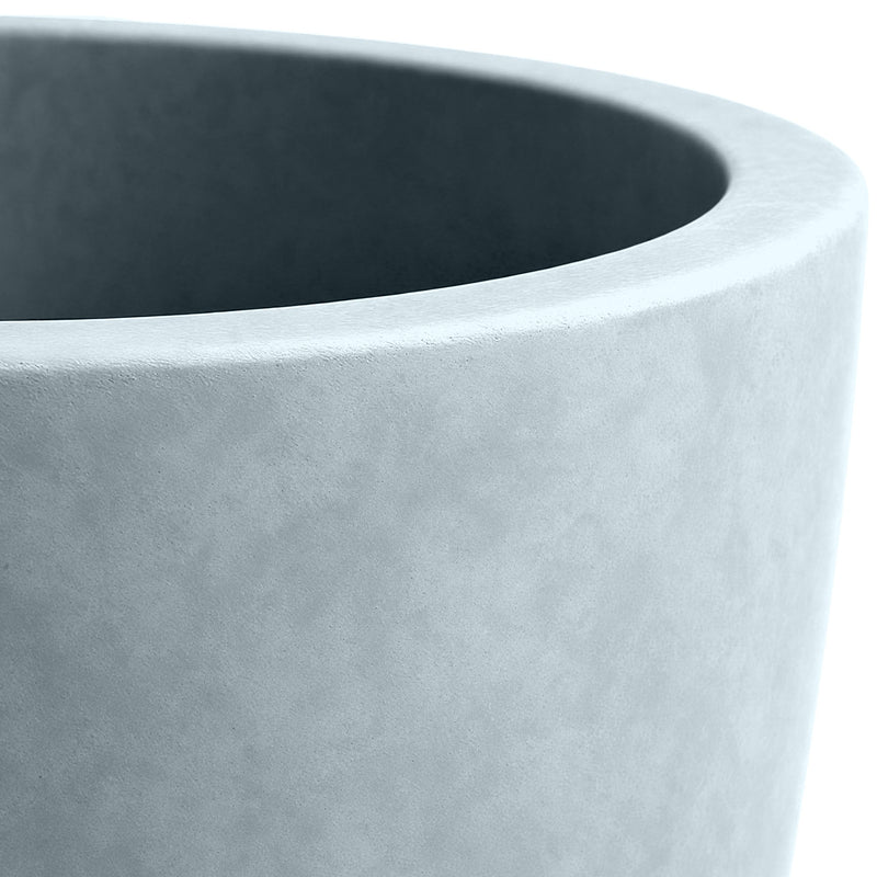 Pflanzkübel mit Ablauflöchern und Stellkanten Fiberclay Material 4er Set