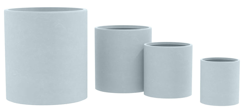 Pflanzkübel mit Ablauflöchern und Stellkanten Fiberclay Material 4er Set