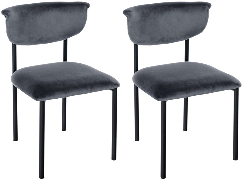 2er Set Esszimmerstuhl Gambell Samt