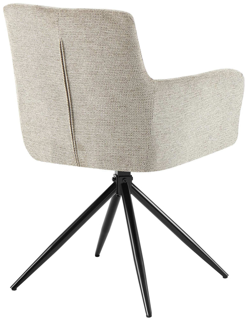 2er-Set Esszimmerstühle  Stoff, 180°-Schwenk, gepolstert