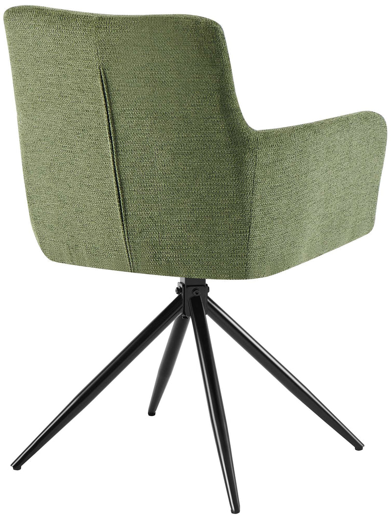 2er-Set Esszimmerstühle  Stoff, 180°-Schwenk, gepolstert
