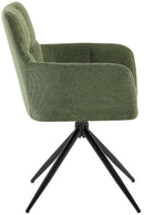 2er-Set Esszimmerstühle  Stoff, 180°-Schwenk, gepolstert