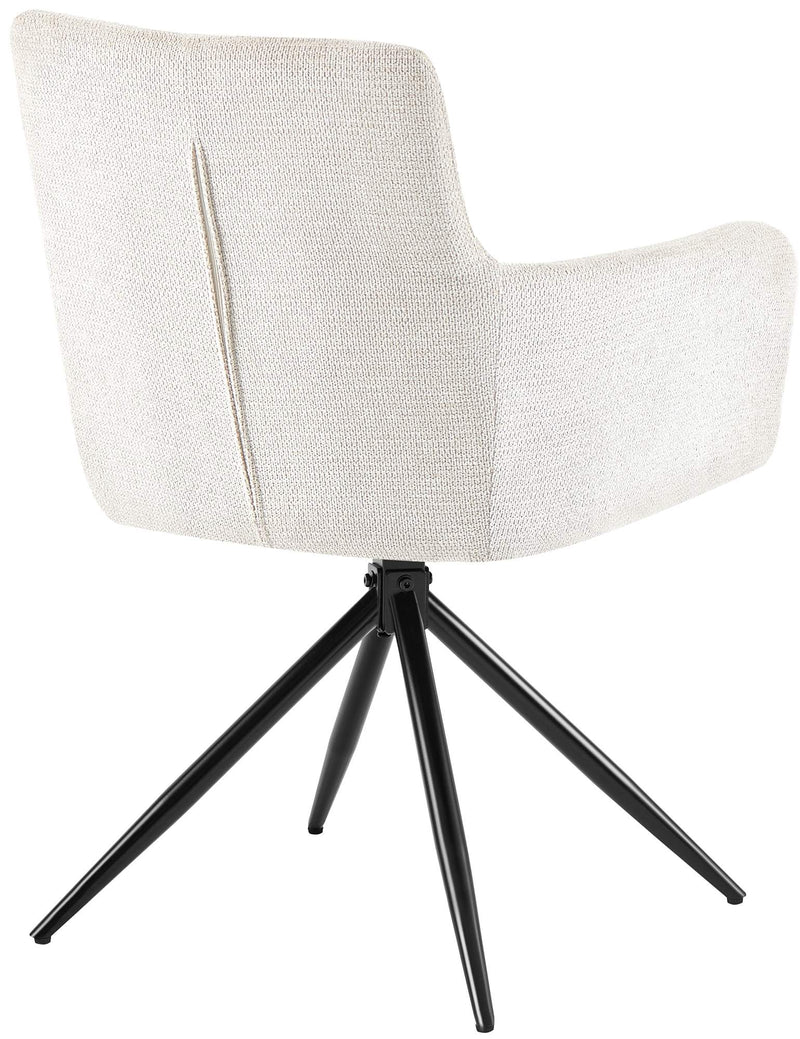 2er-Set Esszimmerstühle  Stoff, 180°-Schwenk, gepolstert