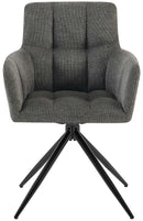 2er-Set Esszimmerstühle  Stoff, 180°-Schwenk, gepolstert