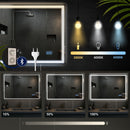 Badspiegel mit Bluetooth Lautsprechern & LED Beleuchtung - IP44 Spritzwasserschutz mit Anti-Beschlag Funktion