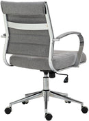 Bürostuhl mit Armlehnen und Stoffbezug Chromgestell verstellbare Sitzhöhe