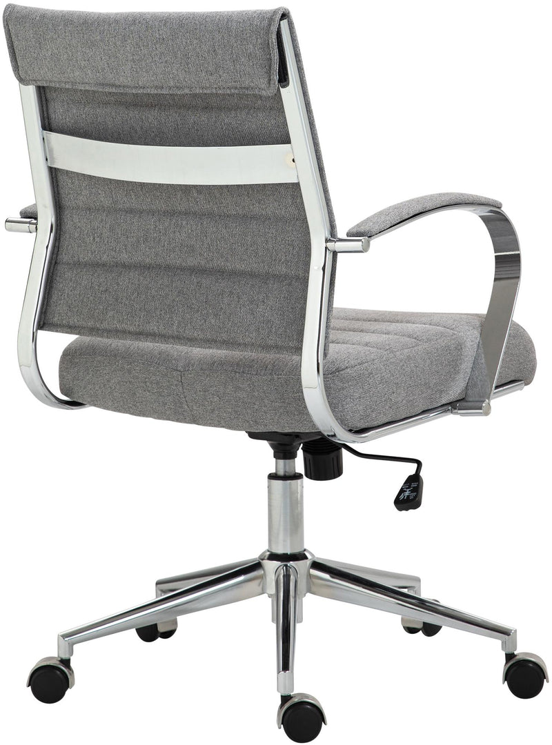 Bürostuhl mit Armlehnen und Stoffbezug Chromgestell verstellbare Sitzhöhe