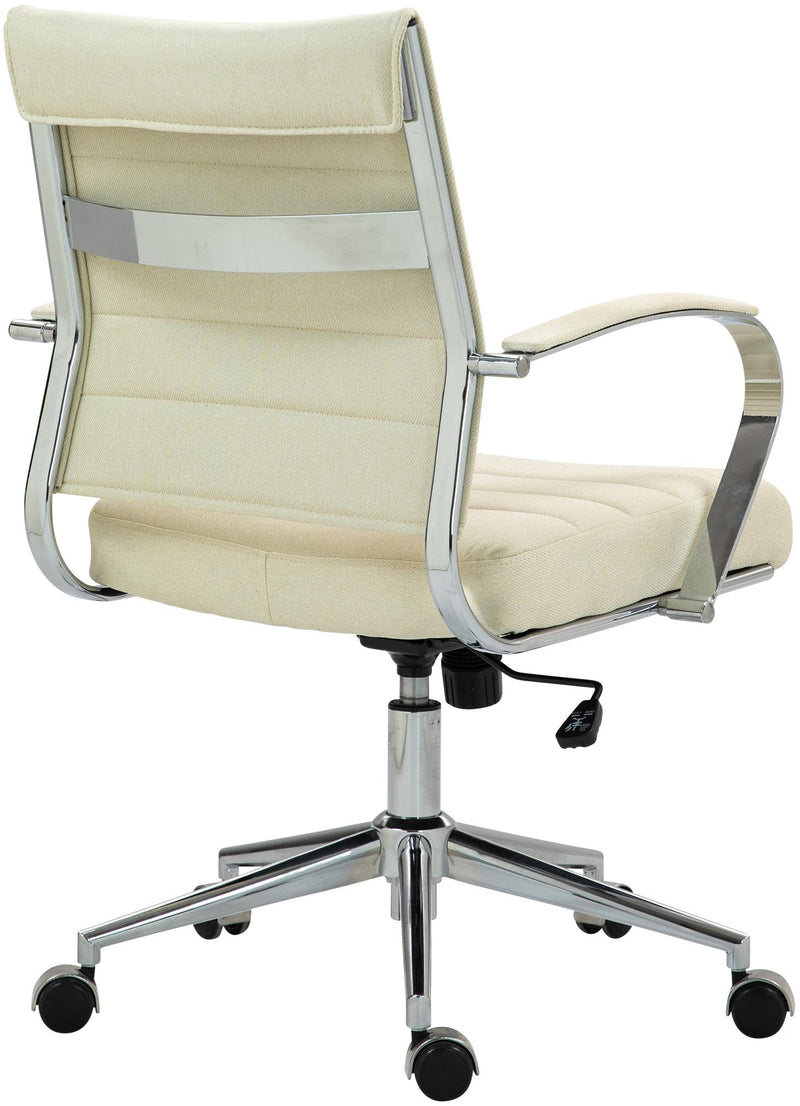 Bürostuhl mit Armlehnen und Stoffbezug Chromgestell verstellbare Sitzhöhe