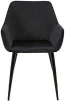 Esszimmerstühle mit Armlehnen und Stoffbezug Metallgestell 2er Set