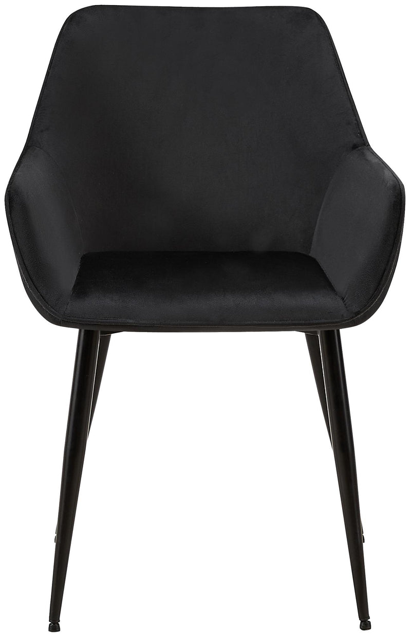 Esszimmerstühle mit Armlehnen und Stoffbezug Metallgestell 2er Set