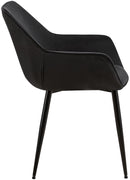 Esszimmerstühle mit Armlehnen und Stoffbezug Metallgestell 2er Set