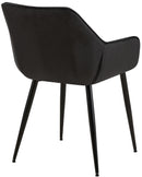 Esszimmerstühle mit Armlehnen und Stoffbezug Metallgestell 2er Set