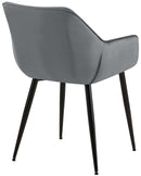 Esszimmerstühle mit Armlehnen und Stoffbezug Metallgestell 2er Set