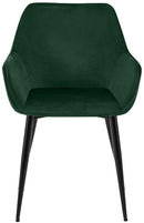 Esszimmerstühle mit Armlehnen und Stoffbezug Metallgestell 2er Set