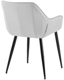 Esszimmerstühle mit Armlehnen und Stoffbezug Metallgestell 2er Set