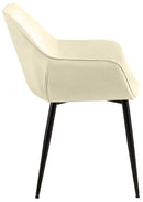 Esszimmerstühle mit Armlehnen und Stoffbezug Metallgestell 2er Set