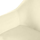 Esszimmerstühle mit Armlehnen und Stoffbezug Metallgestell 2er Set