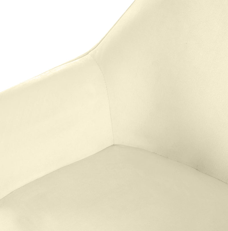 Esszimmerstühle mit Armlehnen und Stoffbezug Metallgestell 2er Set