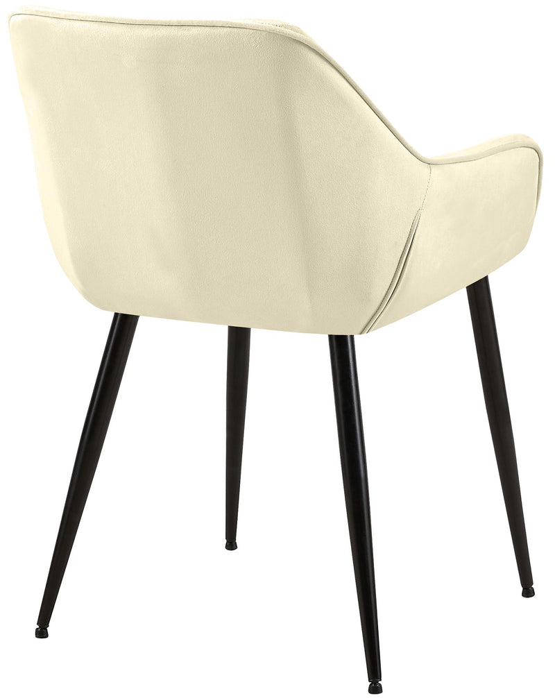 Esszimmerstühle mit Armlehnen und Stoffbezug Metallgestell 2er Set