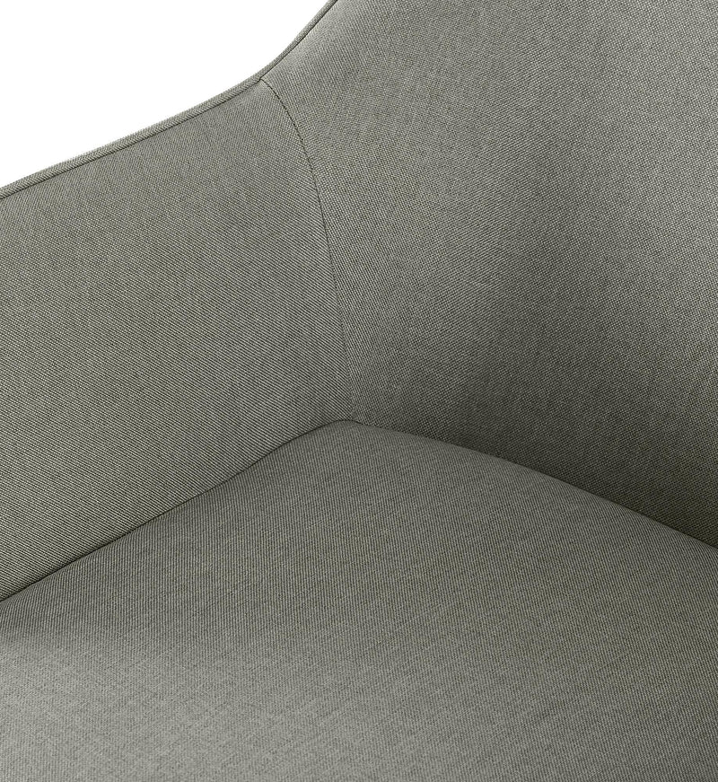 Esszimmerstühle mit Armlehnen und Stoffbezug Metallgestell 2er Set