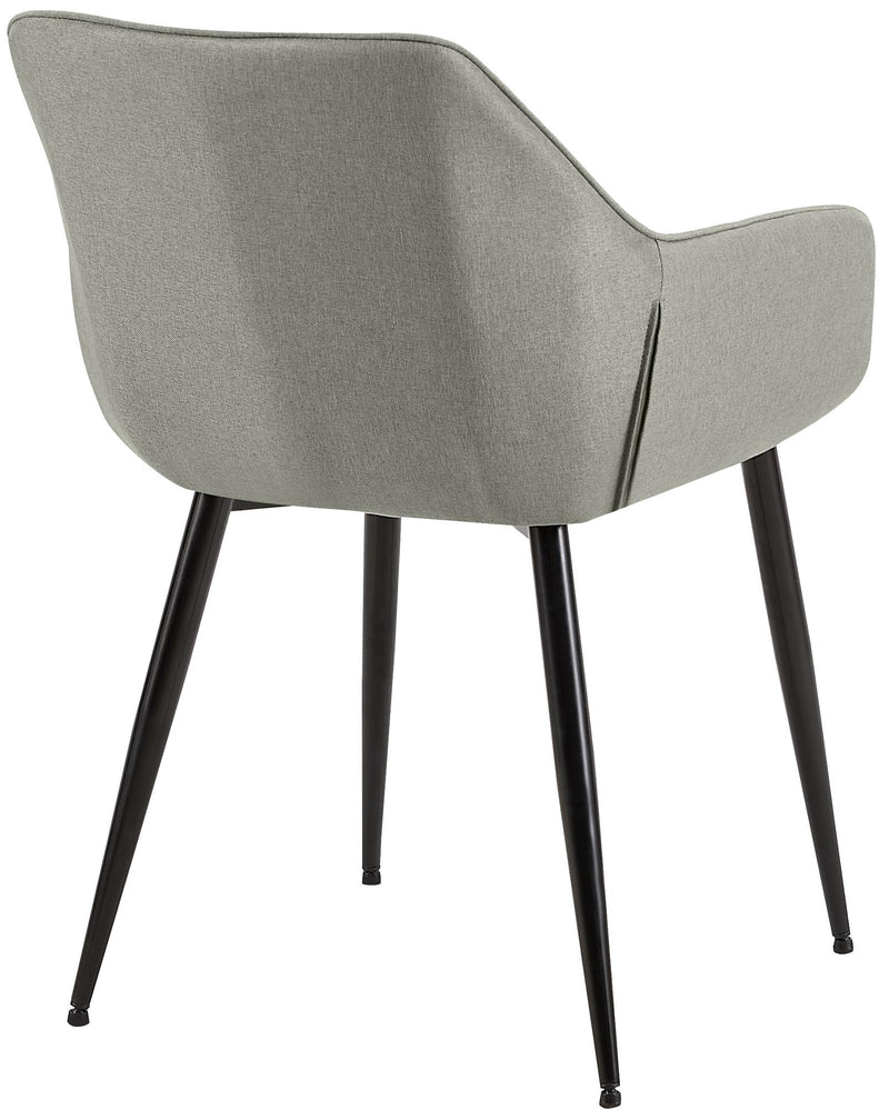 Esszimmerstühle mit Armlehnen und Stoffbezug Metallgestell 2er Set