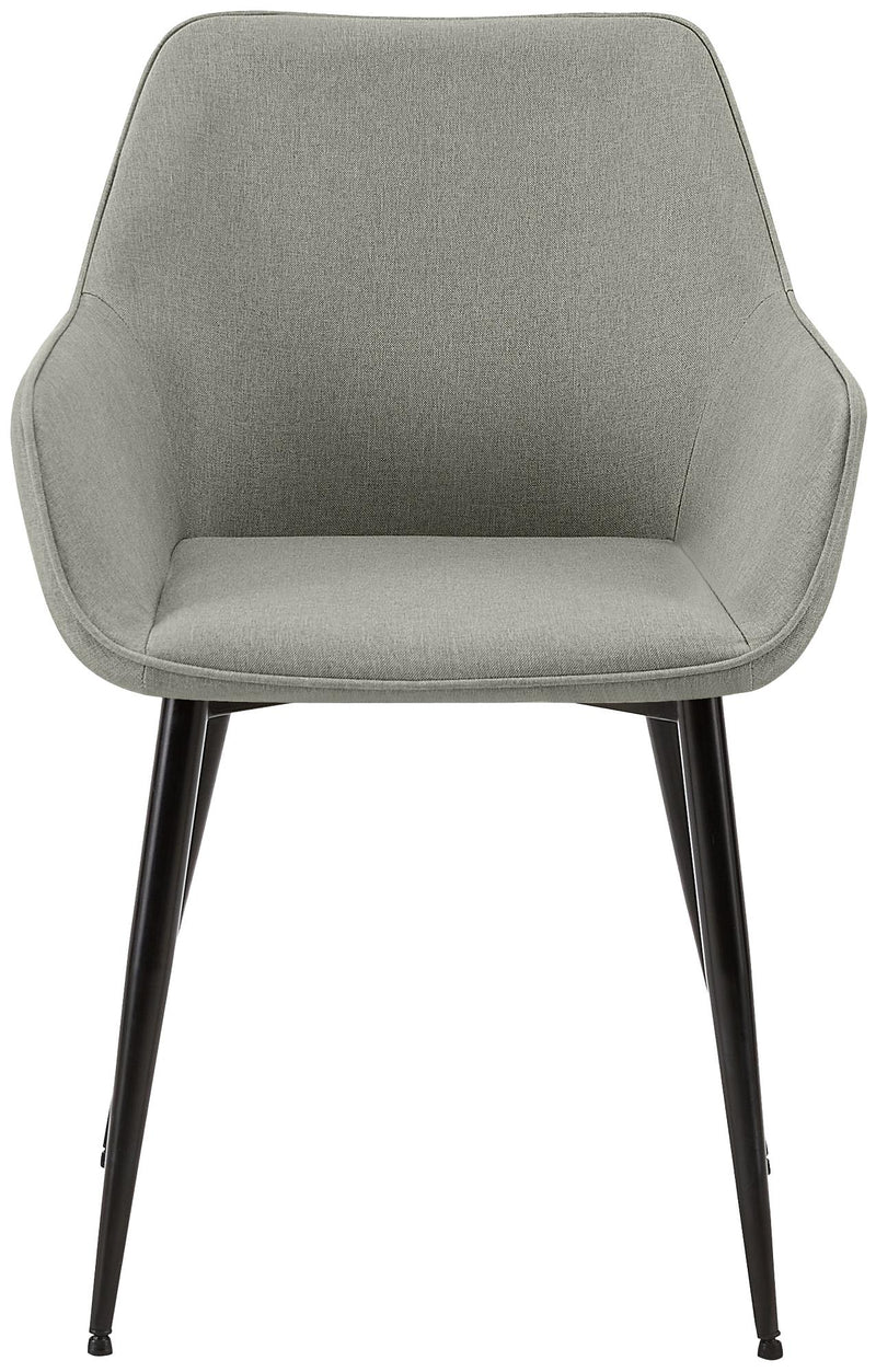 Esszimmerstühle mit Armlehnen und Stoffbezug Metallgestell 2er Set