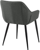 Esszimmerstühle mit Armlehnen und Stoffbezug Metallgestell 2er Set