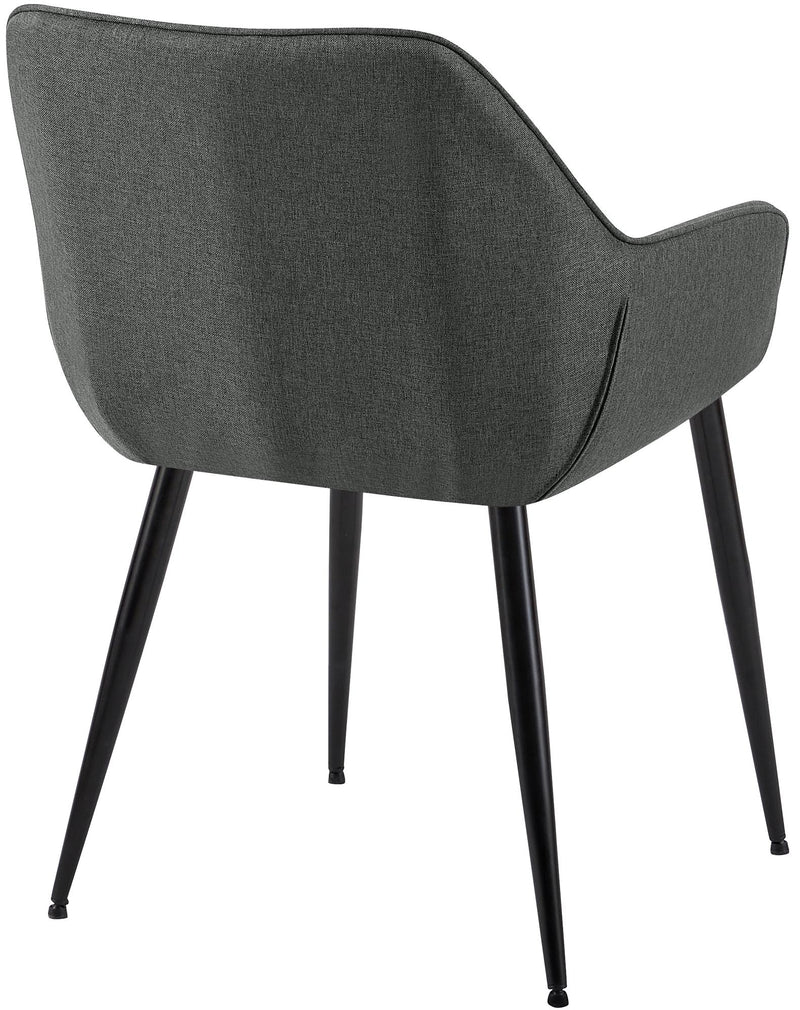 Esszimmerstühle mit Armlehnen und Stoffbezug Metallgestell 2er Set