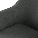 Esszimmerstühle mit Armlehnen und Stoffbezug Metallgestell 2er Set