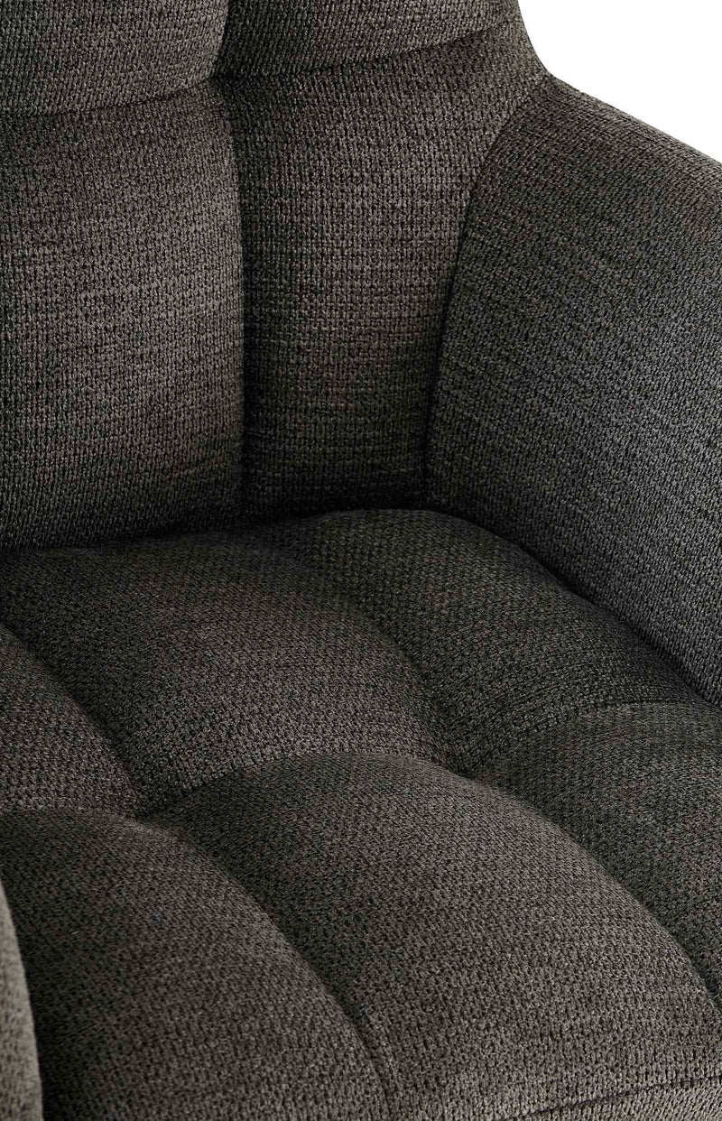 Esszimmerstühle 2er Set mit Armlehnen und Stoffbezug - Moderne Polsterstühle mit Metallgestell 150 kg belastbar