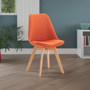 Modernes 4er-Set Esszimmerstühle mit Polsterung und stabilem Holzgestell