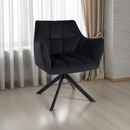 Premium Esszimmerstuhl mit Samtbezug Einzelstuhl Moderne Designerstuhl mit Metallgestell für Küche & Esszimmer