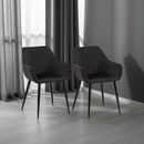 2er Set Esszimmerstühle Moderner Stuhl  Gestell aus Stahl Für Küche, Esszimmer, Café