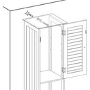 Bodenschrank, Badezimmer-Hochschrank mit Rollladentüren, Schublade