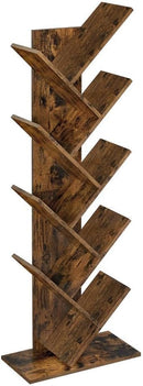 Bücherregal, mit hölzernen Regalen für Wohnzimmer, Home Office, Rustic Brown