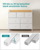Kommode, Schrank, Aufbewahrungseinheit, 7 Schubladen aus Stoff