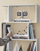 Bücherregal aus Holz, Würfelregal und Raumteiler, Bücherregal mit 6 Ebenen, freistehendes Regal