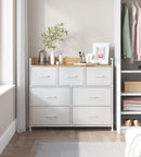 Kommode, Schrank, Aufbewahrungseinheit, 7 Schubladen aus Stoff