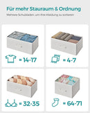 Kommode, Schrank, Aufbewahrungseinheit, 7 Schubladen aus Stoff