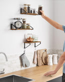 3er-Set Wandregale, industrielles Schweberegal zur Wandmontage