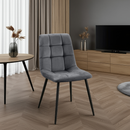 4er-Set Esszimmerstühle bequeme Lehne, bis 150 kg, Bodenschutz