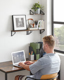 3er-Set Wandregale, industrielles Schweberegal zur Wandmontage