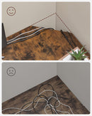 Computertisch, L-förmiger Eckschreibtisch, Arbeitsplatz mit Ablagen fürs Homeoffice, platzsparend, leicht aufzubauen, Industriedesign, rustikales Braun und Schwarz