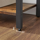 4-stöckiges Bücherregal, Aufbewahrungsregal mit Stahlrahmen, 120 cm hoch, für Wohnzimmer, Büro, Arbeitszimmer, Flur, Industriestil, rustikal braun und schwarz LLS60BX